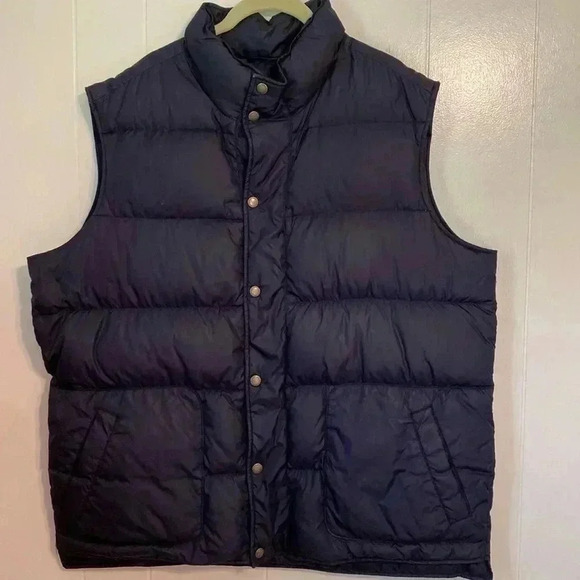 Lands End Mens Black Down Puffer Vest in Size XL. - Picture 1 of 10